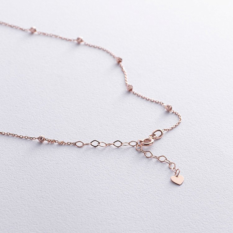 Кольє "Кульки" у червоному золоті кол02461 від ювелірного магазину Онікс - 4