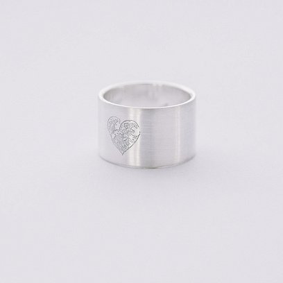 Срібний перстень з гравіруванням "Хвилі" 112143л №3