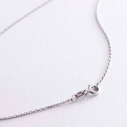 Серебряное колье с буквой "О" 18985О №3