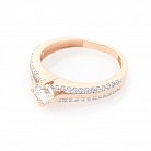 Золотое помолвочное кольцо с фианитами к03932 от ювелирного магазина Оникс - 2