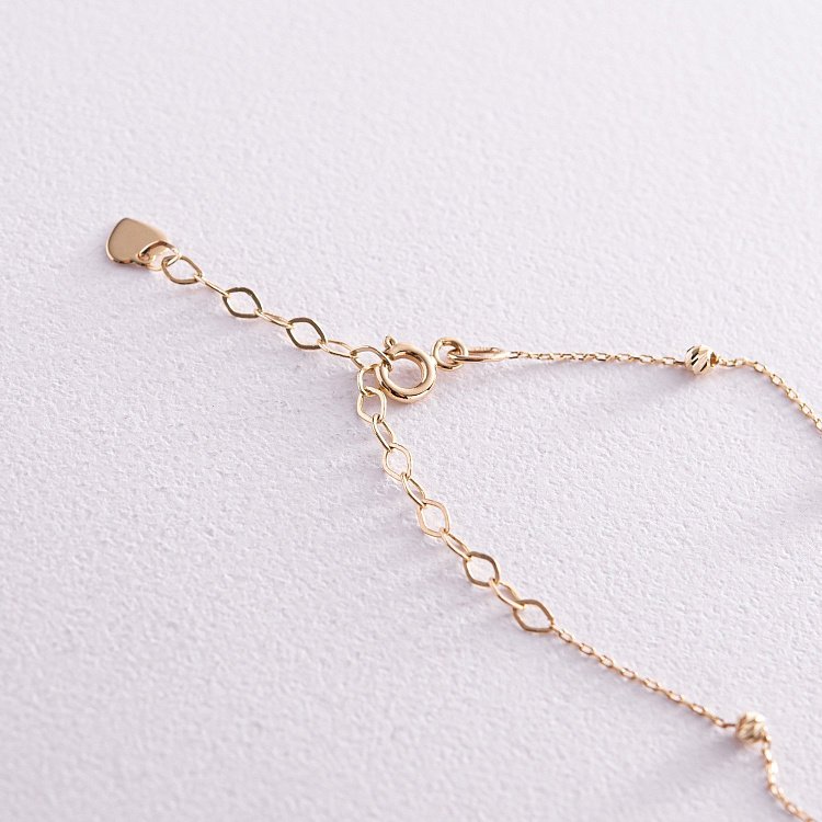 Колье "Шарики" в желтом золоте кол02344 от ювелирного магазина Оникс - 4