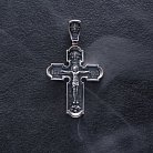 Православний хрест з чорнінням "Розп'яття Христове. Ікона Божої Матері" 133094 от ювелирного магазина Оникс - 4