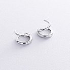 Серебряные серьги - кольца OR138410 от ювелирного магазина Оникс - 3