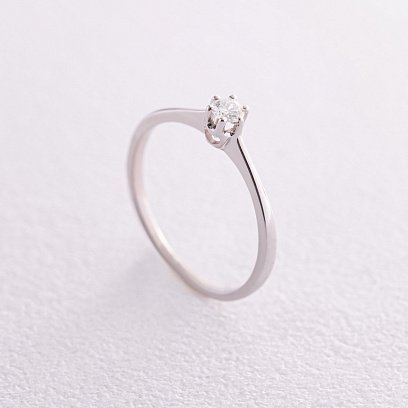 Помолвочное золотое кольцо с бриллиантом кб0425