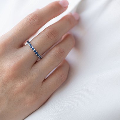 Золотое кольцо с сапфирами кб0252sl №2