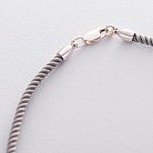 Шелковый серый шнурок с серебряной застежкой 18520 от ювелирного магазина Оникс - 3