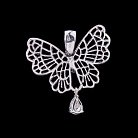 Срібна підвіска "Метелик" з фіанітом 131204 от ювелирного магазина Оникс - 2