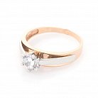 Золотое помолвочное кольцо с фианитом к05804 от ювелирного магазина Оникс - 3
