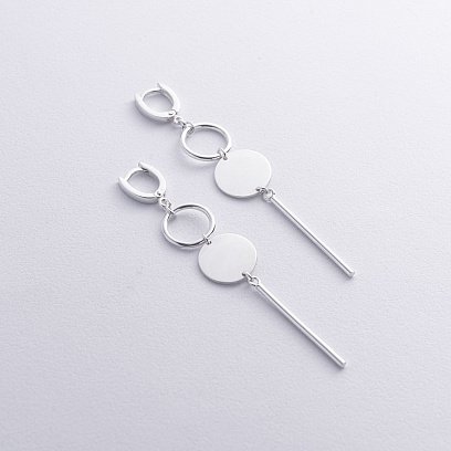 Серебряные серьги "Влияние" 122672 №2