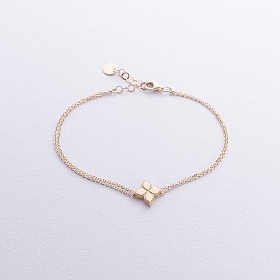 Браслет "Конюшина" в жовтому золоті б05403