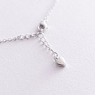 Срібний браслет "Сердечко" (емаль, фіаніт) 141517 от ювелирного магазина Оникс - 3