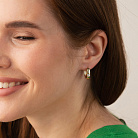 Золоті сережки-кільця з фіанітом с06456 от ювелирного магазина Оникс - 7