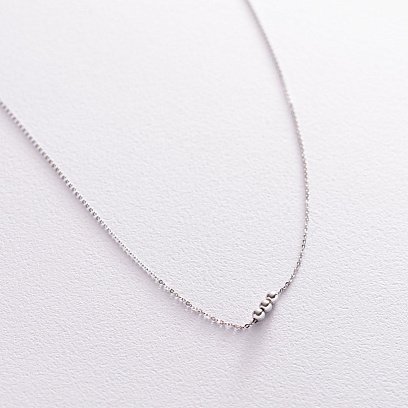 Срібне кольє "Кульки" 181095 №3