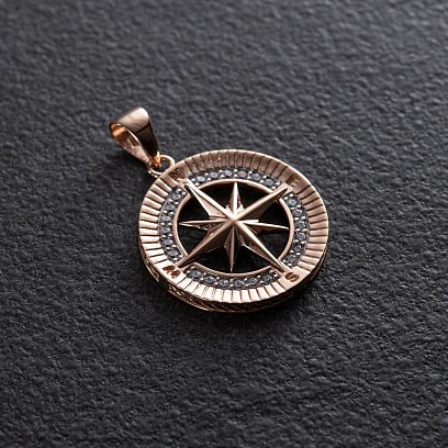 Золотий кулон "Роза вітрів" п03329 №2