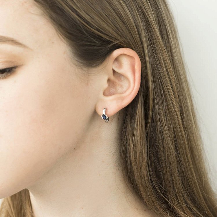 Золота каблучка (сапфір, діамант) C01128R від ювелірного магазину Онікс - 4