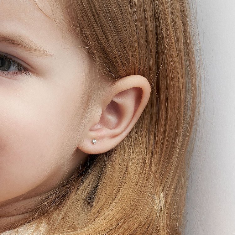 Золоті сережки - пусети з діамантами 335401121 від ювелірного магазину Онікс - 5