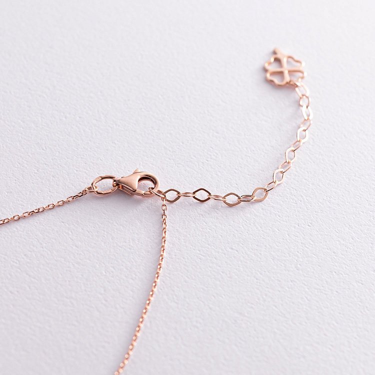 Золотое колье "Клевер" (оникс) кол01661 от ювелирного магазина Оникс - 5