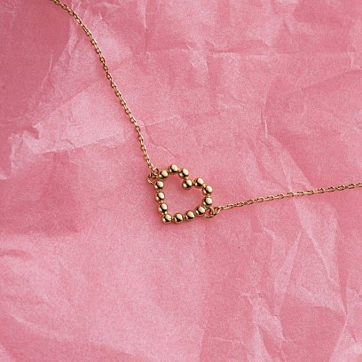 Браслет "Влюбленное сердце" в желтом золоте б04844 №5