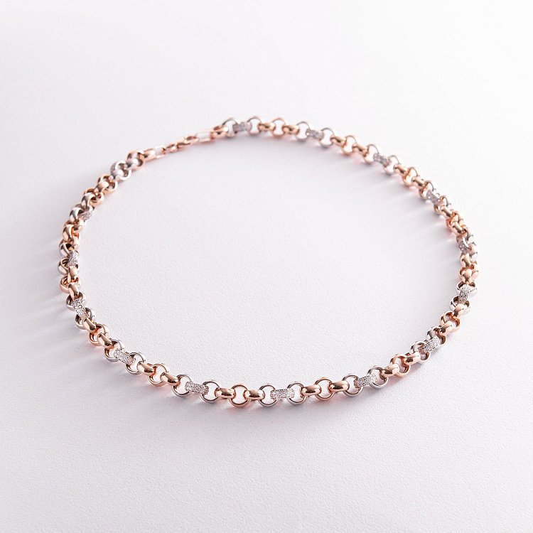 Золоте кольє "Бріджит" з фіанітами кол00797 від ювелірного магазину Онікс