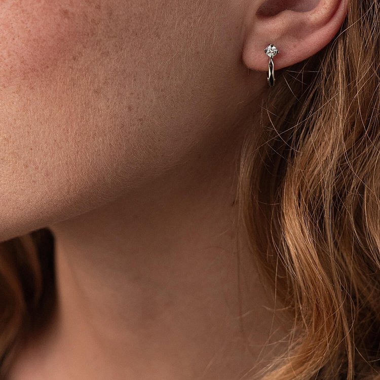 Дитячі срібні сережки з фіанітами 5950 від ювелірного магазину Онікс - 2