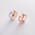 Золотые серьги - кольца без камней с05885 от ювелирного магазина Оникс