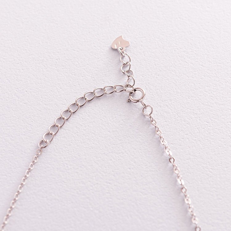 Срібне кольє "Краплі" з фіанітами 18666 від ювелірного магазину Онікс - 7