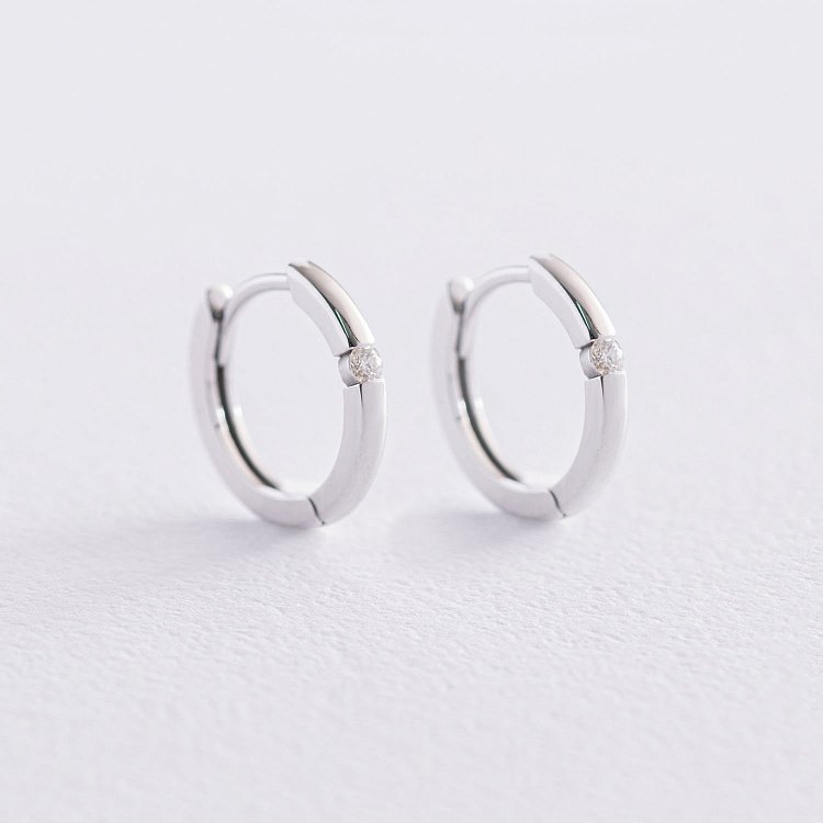 Золоті сережки з діамантами сб0360y від ювелірного магазину Онікс