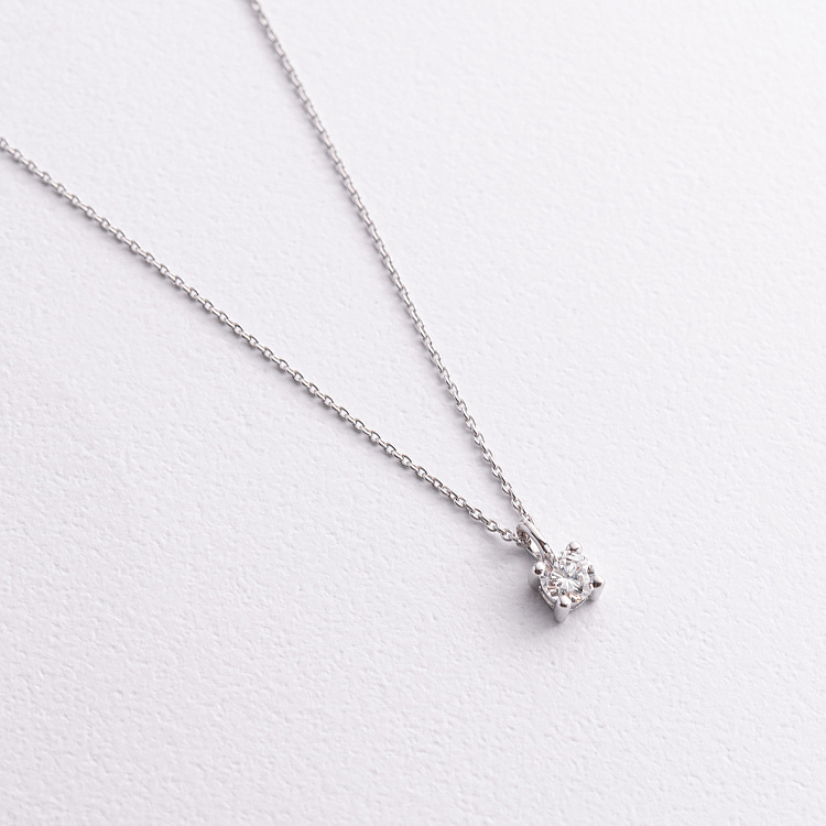 Золотое колье с бриллиантом колб0174у от ювелирного магазина Оникс - 1