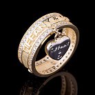 Золотое кольцо (фианиты) к03577 от ювелирного магазина Оникс - 4