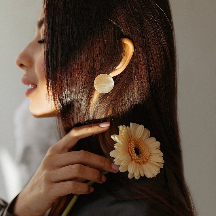 Сережки "Великі комети" в жовтому золоті с06324 від ювелірного магазину Онікс - 16