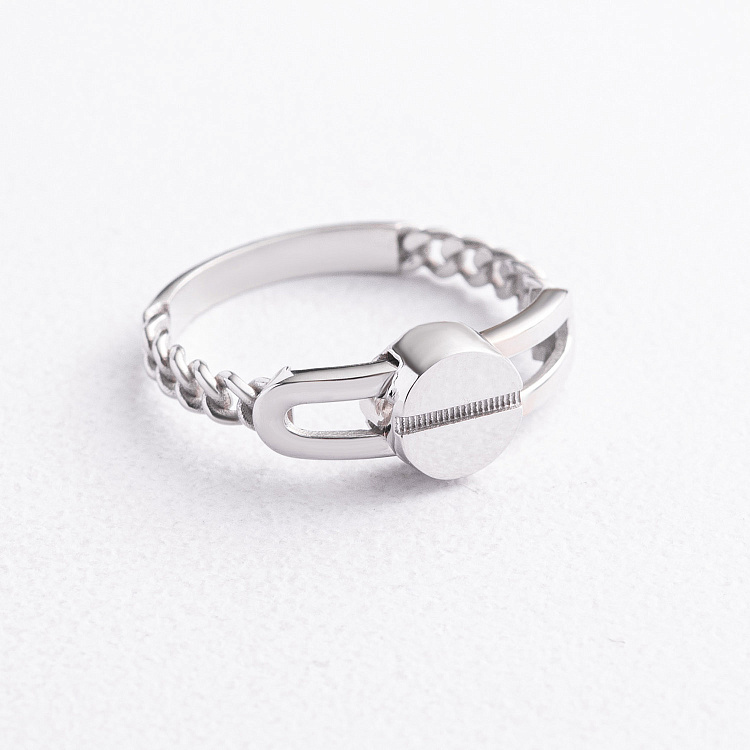 Каблучка "Love" у білому золоті к08528 від ювелірного магазину Онікс - 1