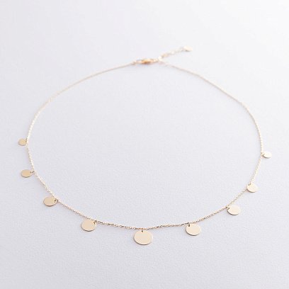 Кольє "Монетки" в жовтому золоті кол01460