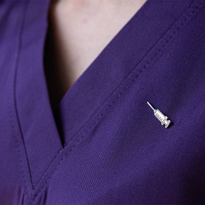 Медичний значок "Шприц" в сріблі 20047 №4