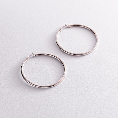 Серьги - кольца в серебре 122567