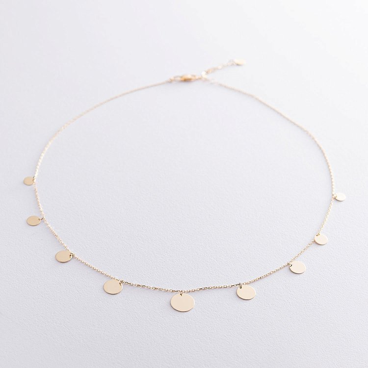 Кольє "Монетки" в жовтому золоті кол01460 від ювелірного магазину Онікс