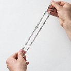 Мужская серебряная цепочка Ц0051ч от ювелирного магазина Оникс - 1