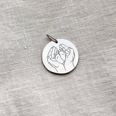 Срібний кулон "Ніжність мами" 132724млюб