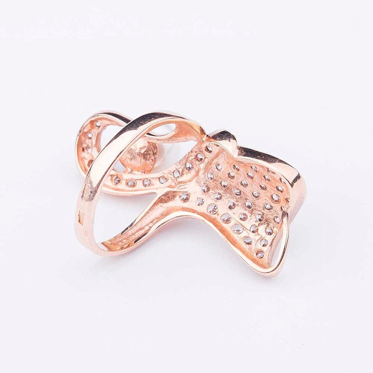 Золотое кольцо с культивированным пресноводным жемчугом к00582 от ювелирного магазина Оникс - 2