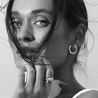 Сережки - пусети "Evelyn" у жовтому золоті (фіаніти) с08668 от ювелирного магазина Оникс - 9