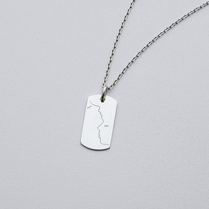 Срібний жетон "Закохані" 133349-м №5