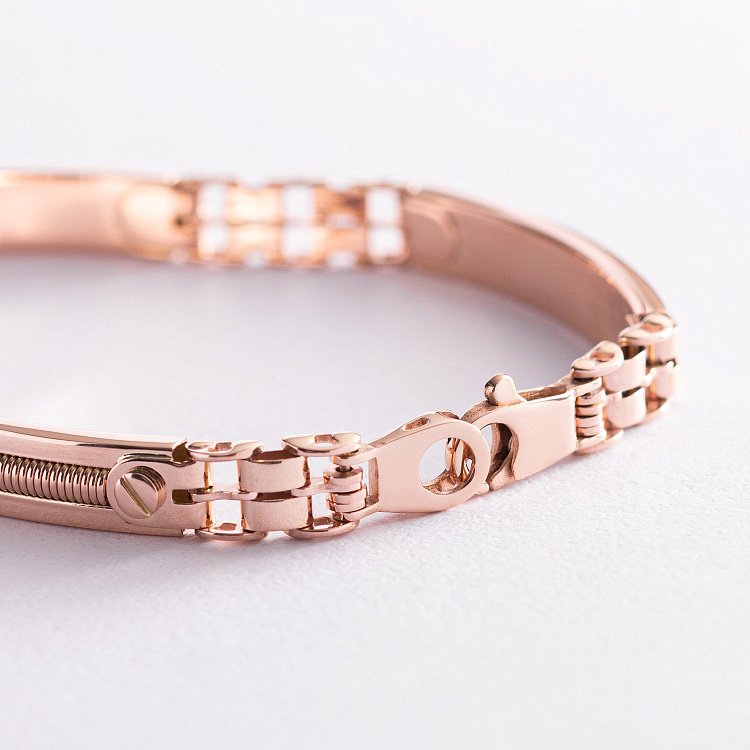 Мужской браслет в красном золоте (оникс) б05017 от ювелирного магазина Оникс - 2