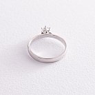 Помолвочное кольцо с фианитом (белое золото) к07171 от ювелирного магазина Оникс - 2