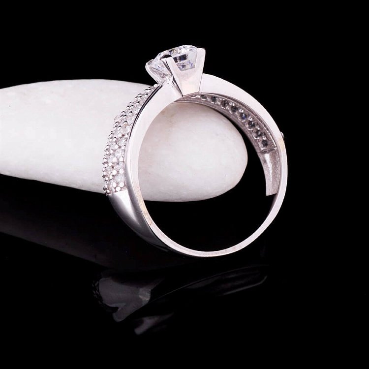 Заручальна каблучка (фіаніти) к03465 від ювелірного магазину Онікс - 4