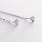 Сережки - протяжки в білому золоті (діаманти) 102-10086 от ювелирного магазина Оникс - 3