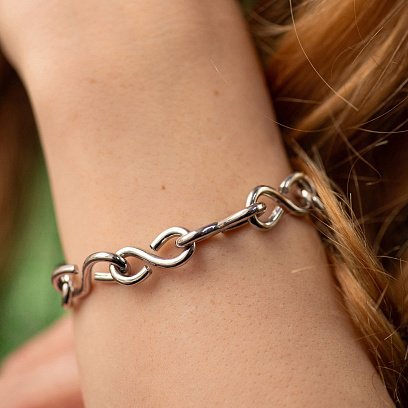 Серебряный браслет "Бесконечность" 141694 №3