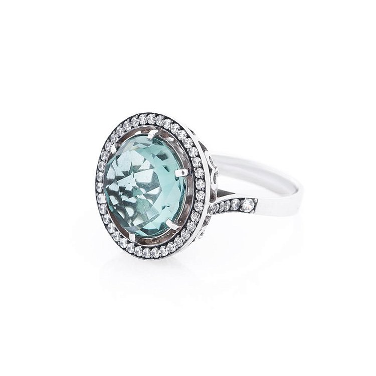 Золота каблучка з аметистом і фіанітами 14032098 - 2 Золота каблучка з аметистом і фіанітами 14032098 від ювелірного магазину Онікс - 2