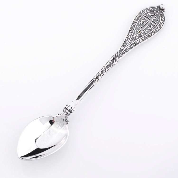 Серебряная ложка 24016 от ювелирного магазина Оникс