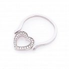 Серебряное кольцо "Сердце" (фианит) 112160 от ювелирного магазина Оникс - 1