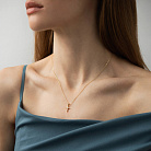 Хрестик у жовтому золоті з діамантами пб0381ri от ювелирного магазина Оникс - 1