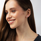 Золотые серьги - пусеты с бриллиантами 22955аг от ювелирного магазина Оникс - 3